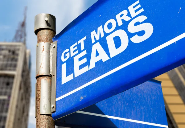 Obtener más Leads signo — Foto de Stock