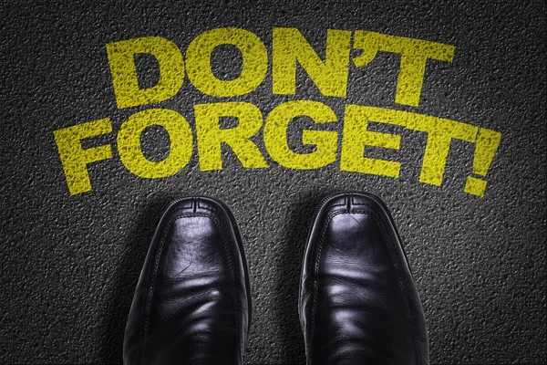 Business Shoes on the floor with the text — Stock Photo, Image