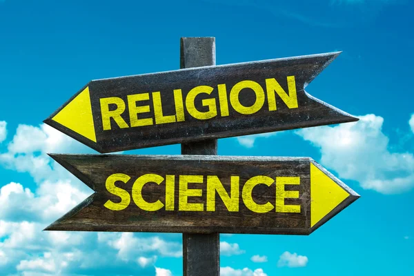 Religion - Panneau des sciences — Photo