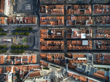 Dom Pedro IV Square in Rossio clipart