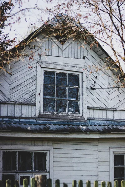 Stary Drewniany Dom Wsi — Zdjęcie stockowe