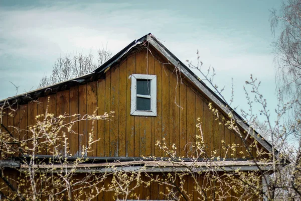 Oud Houten Huis Het Dorp — Stockfoto