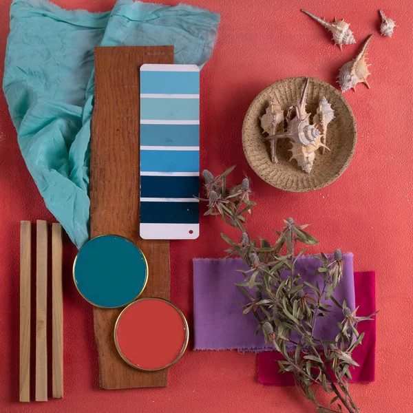 color palette mood board for decor and interior design