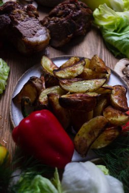 Beyaz arka planda sebzeler