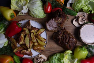 Beyaz arka planda sebzeler