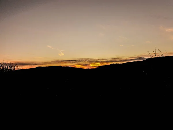 Paisaje Con Salida Del Sol Sobre Las Montañas Sande — Foto de Stock