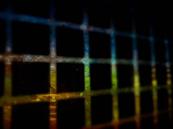 colored grids on a black background - Bekkelaget
