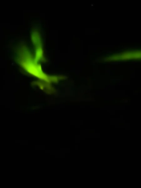 Aurora Borealis Depuis Fenêtre Avion Troms — Photo