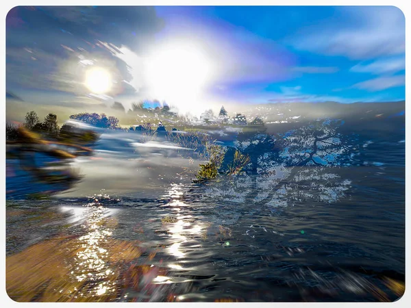 Güneş soyut bir gökyüzünde - Malmya