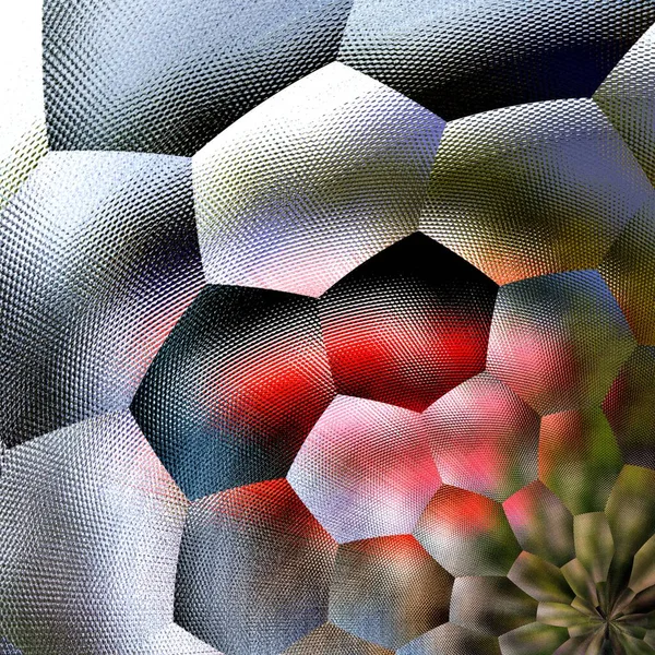 Soyut bir arkaplanda çok renkli şekiller