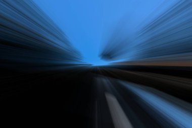 Hızlı sürerken arkaplan bulanık