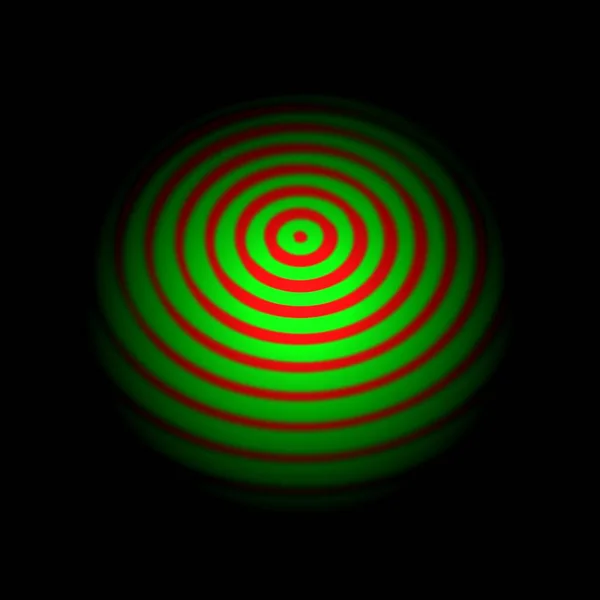 green-red sphere on a black background
