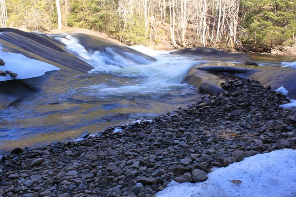 Eau Qui Coule Sur Les Rochers Solbergfossen — Photo