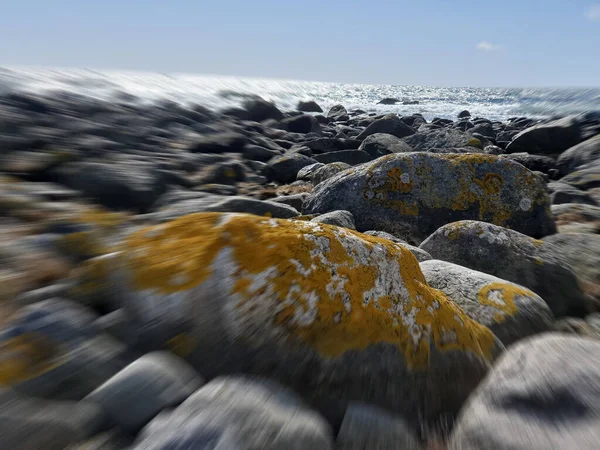 Velké Kameny Pobřeží Mlen — Stock fotografie