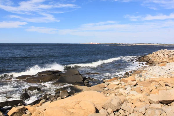 Landschap Met Rotsachtige Kust Hvaler — Stockfoto