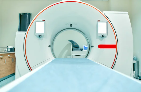 Modern MRI / KT scanner. Magnetic resonance imaging. Advanced technologies for medical diagnostics. MRI - Magnetic resonance imaging scan device in Hospital. Medical Equipment and Health Care.