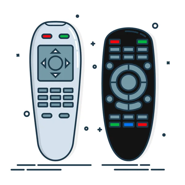 Control Remoto Manual Panel Multimedia Con Botones Desplazamiento Dos Opciones — Archivo Imágenes Vectoriales