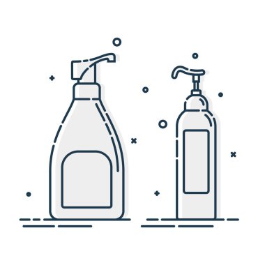 Kozmetik konteynır. Vücut bakımı hijyeni. Resim şişesi. Plastik kozmetik kavanoz ürünü. Güzellik ürünleri paketi. Vücut losyonunu bırak. Köpük, losyon, şampuan. Tedavi modelleme tasarımı. Özet nesne