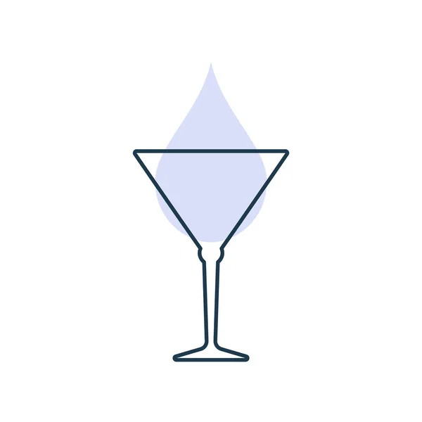 Illustrazione Astratta Moderna Con Martini Vetro Con Blob Colori Segno — Vettoriale Stock