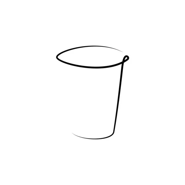 白い背景にウォッカのワイングラス グラフィックアートのスケッチデザイン 黒の線画スタイル 手描きの画像 レストラン カフェ パーティーのためのアルコール飲料のコンセプト フリーハンドの描き方 — ストックベクタ