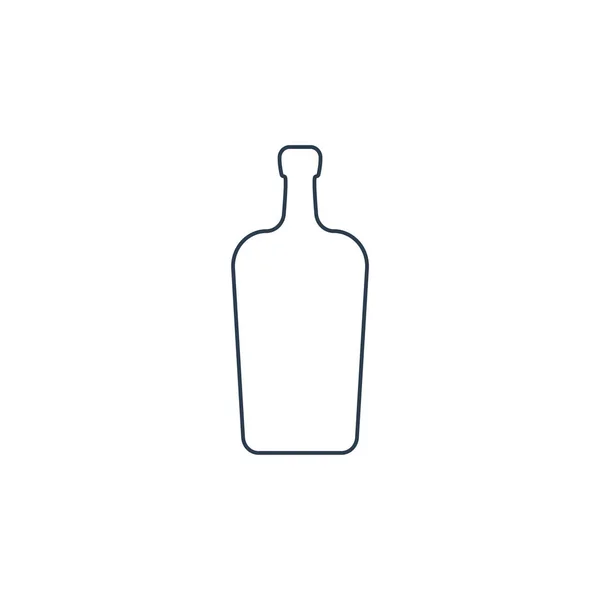 Bouteille Alcool Boisson Alcoolisée Pour Fêtes Célébrations Formes Simples Ligne — Image vectorielle