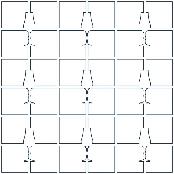 Licor Vidro Imagem Abstrata Padrão Sem Costura Forma Quadrada Contorno — Vetor de Stock