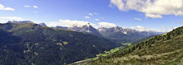 Vista Panorámica Del Valle Pustervalley Con Monte Elmo Los Alpes — Foto de Stock