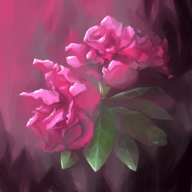 Dijital boyama Çiçek yaprağı mor pembe