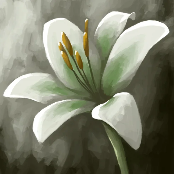 Dijital nefes nefese çiçek lily beyaz