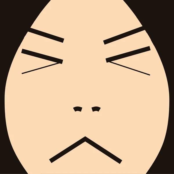 Desenho rosto expressão tristeza — Fotografia de Stock