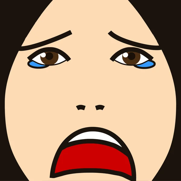 Cartoon gezicht expressie sorry — Stockfoto