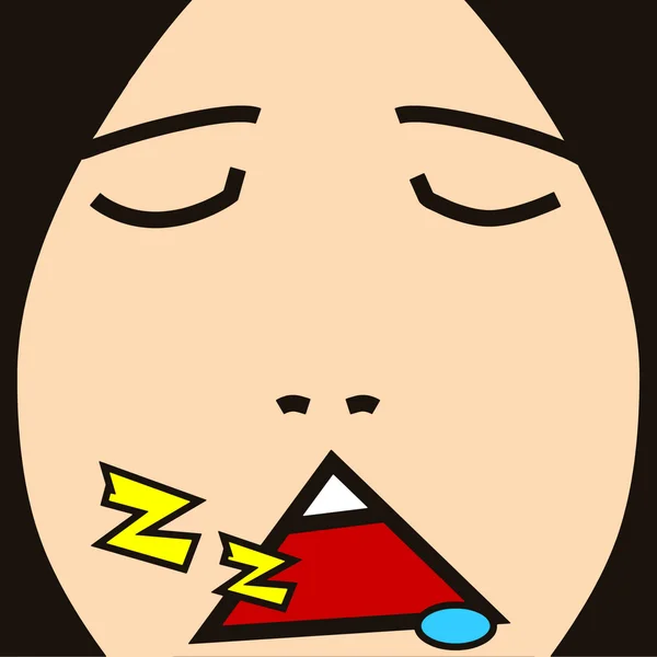 漫画の顔の表現の睡眠 — ストック写真