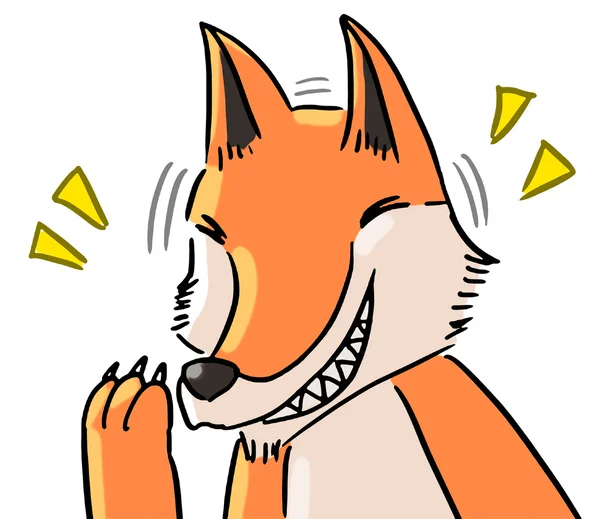 Karikatür hayvan ifade fox gülmek