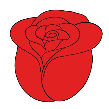 vektör sanat çiçek karikatür kırmızı gül