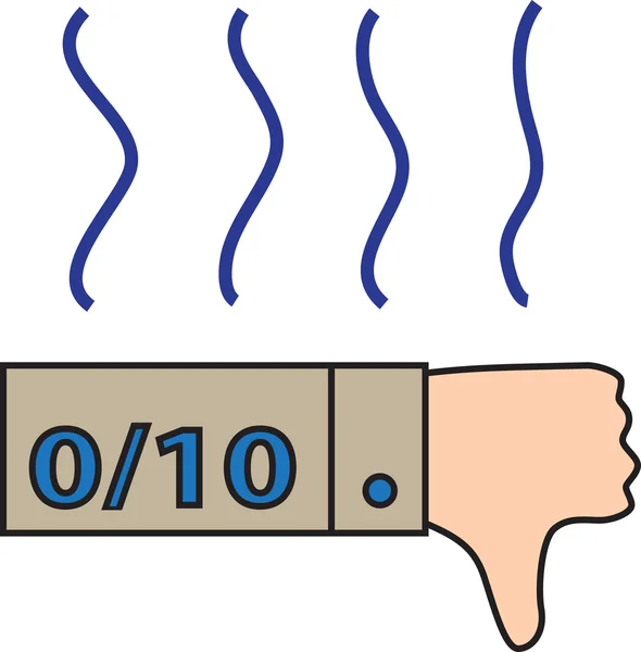 Vecteur devis signe icône pouce vers le bas de zéro — Image vectorielle