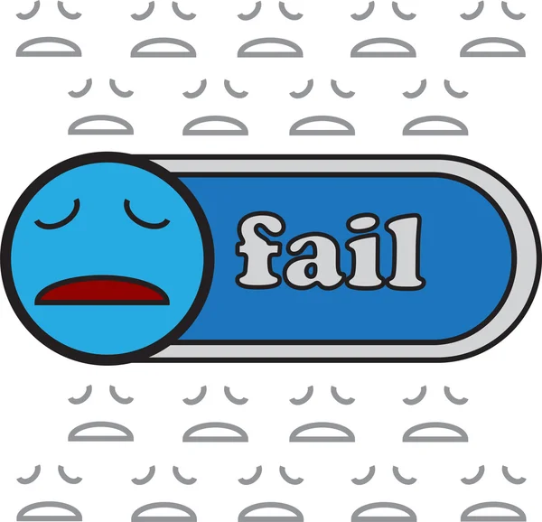 Vector quote sign icon face sad fail – Stock-vektor