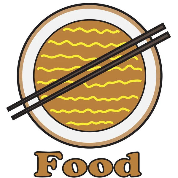 Vecteur devis signe nouille nourriture — Image vectorielle