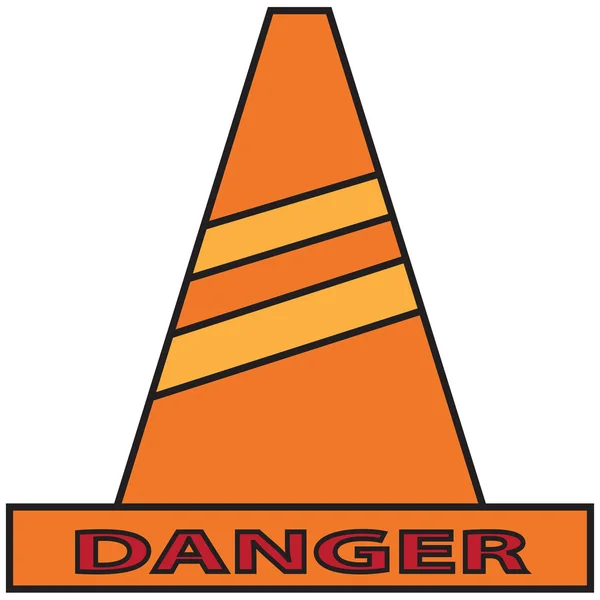 Vector quote sign cone warning danger — Stock Vector