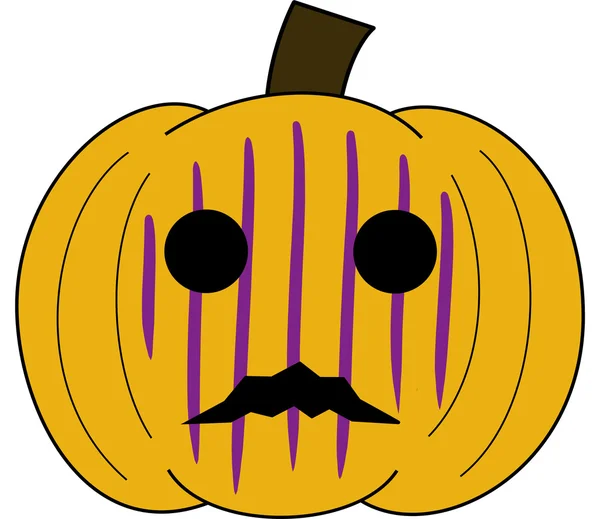 Vector pumpkin face cartoon emotion expression scary — Image vectorielle