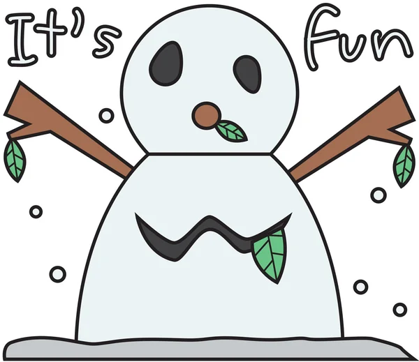 Vector winter snowman face cartoon emotion expression fun — 图库矢量图片