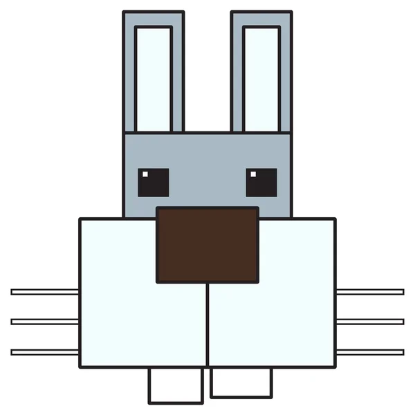 Vector cartoon face rabbit – Stock-vektor