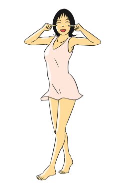 Kadın sevimli noktası yanak gülümse