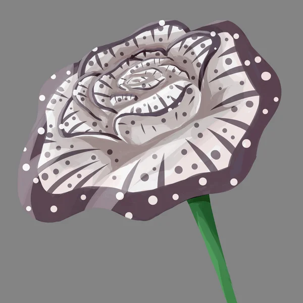 Painting isolate fantasy flower white — Stockfoto