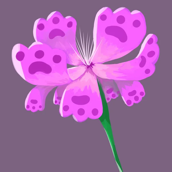 絵はファンタジーの花紫を分離します。 — ストック写真