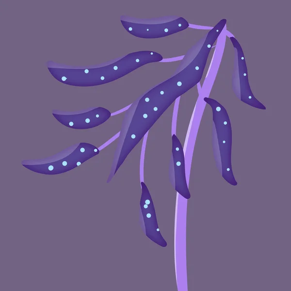 Painting isolate fantasy flower blue purple