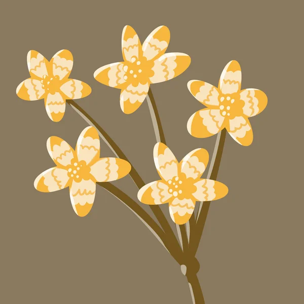 Resim izole fantezi çiçek sarı