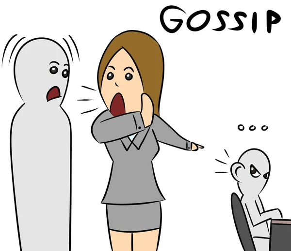 Cartoon vrouw gossip talk — Stockfoto