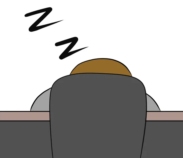 Cartoon sitta sömn — Stockfoto