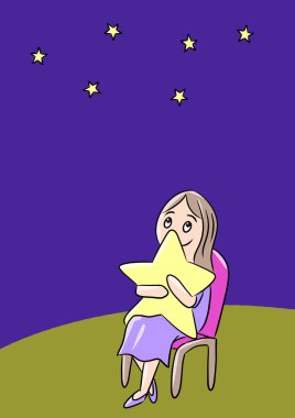 Çizgi film kadın sit yıldız