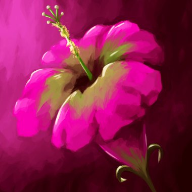 Natürmort çiçek Menekşe boyama